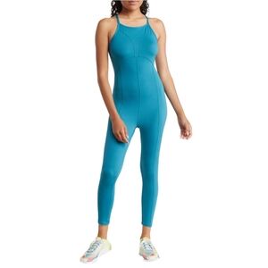 Free People Teal Blue Ashford Side-to-Side Unitard Jumpsuit Size XS
